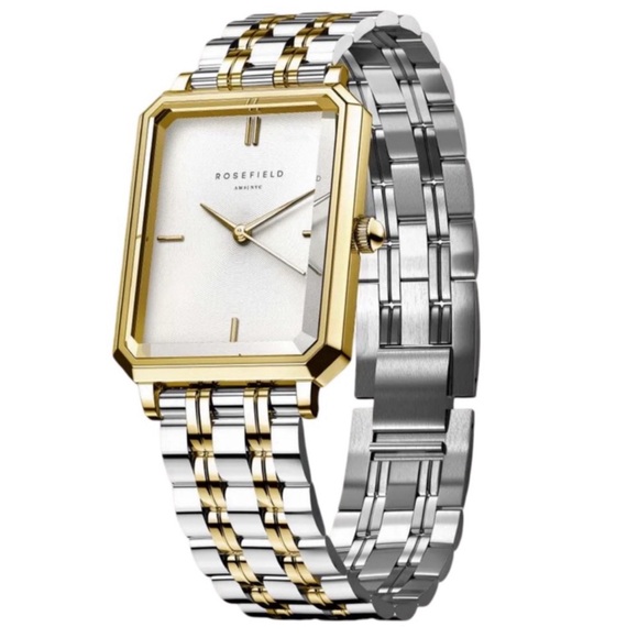 ROSEFIELD • The Octogon XS Duotone Silver Gold Watch Includes Box - Picture 3 of 8